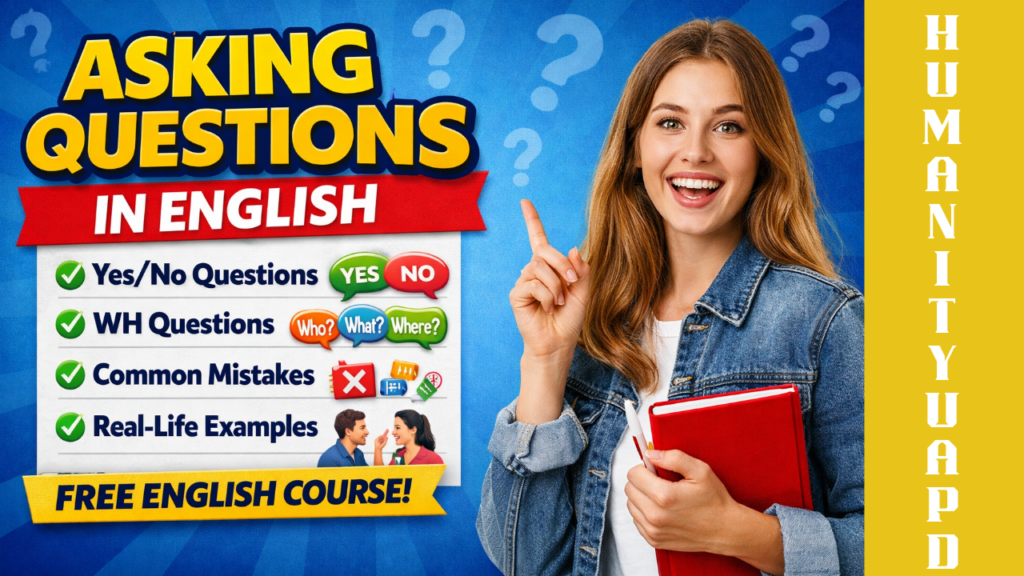 Asking Questions in English | Day 16 | Free English course 1 Asking Questions in English