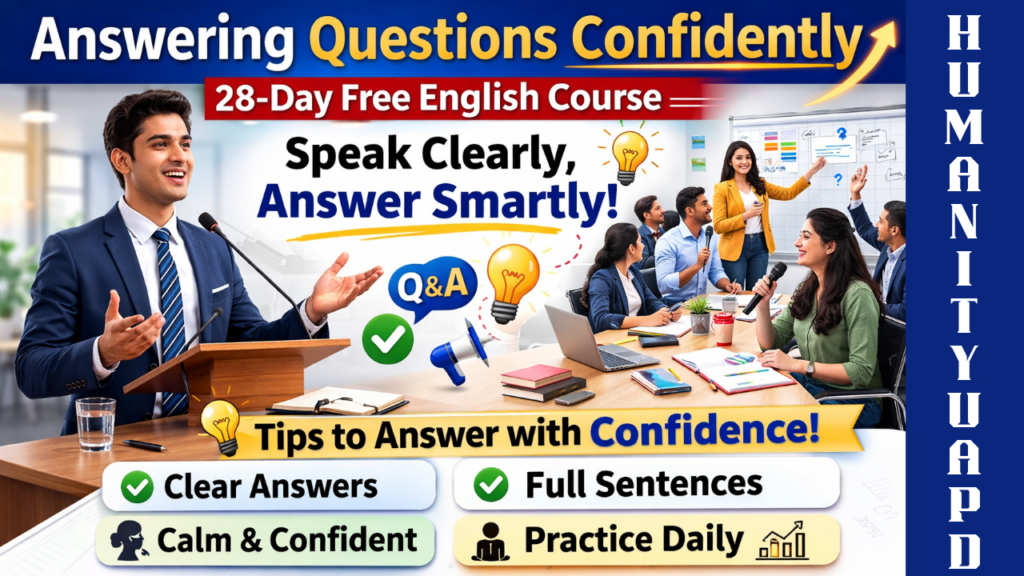 Answering Questions Confidently | 28-day free English course 1 Answering Questions Confidently
